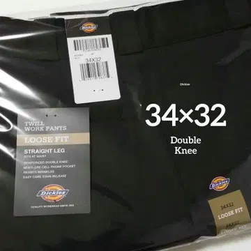 34 x 32 [ 새상품 미사용 ] 디키즈 더블니 85283 BLACK