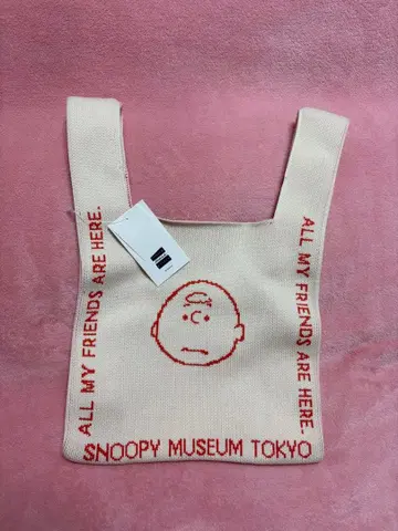 SNOOPY 스누피 뮤지엄 니트 백 찰리 브라운