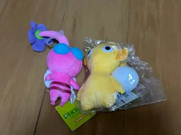 [ 새상품,미사용 ] 피크민 봉제 인형 핑크 옐로우 컬러 닌텐도