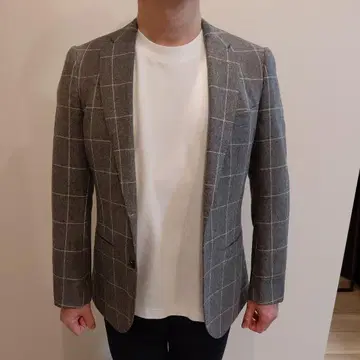 유나이티드 애로우즈 체크 무늬 자켓