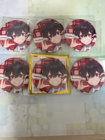 컬러풀 피치  캔뱃지 유안군 6개 세트