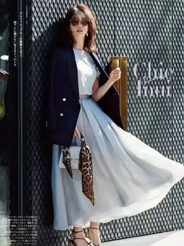 FRAY I.D 네이비 더블 브레스트 자켓