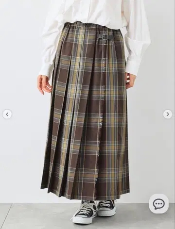 [ 새상품급 ] 사만사 모스모스 체크 플리츠 스커트