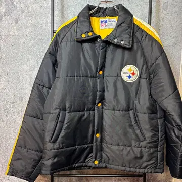 90s NFL Steelers 나일론 자켓 스냅 버튼