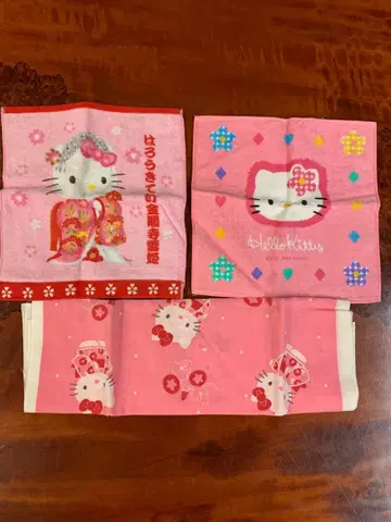 헬로키티 수건 타월 손수건 세트