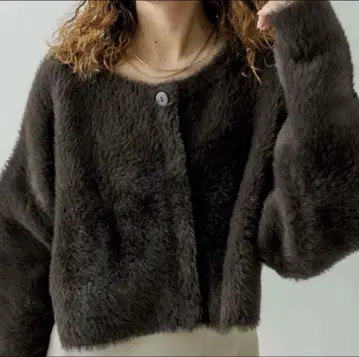 mystic 페더 리버서블 가디건 브라운