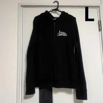 UVERworld 더블 지퍼 후드티 화이트 자수