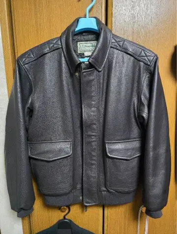 L.L.Bean 다크 브라운 가죽 자켓 L