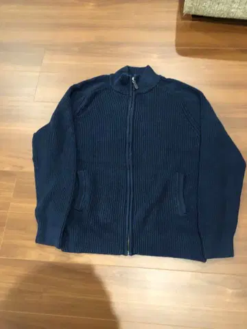 90s 엘엘빈 드라이버즈 니트 포켓 있음 네이비 코튼