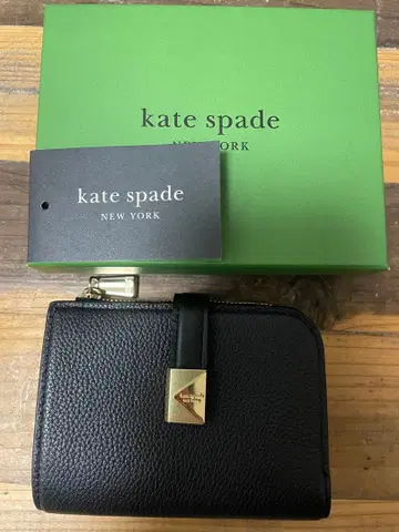 케이트 스페이드 블랙 이단 접이식 지갑