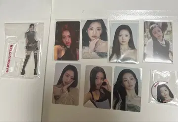 BABYMONSTER 아현 세트 트레이딩 카드 아크릴 스탠드 캔뱃지