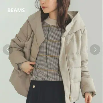 BEAMS 볼륨 넥 다운 자켓