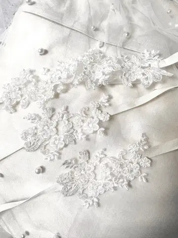 [오르가 블랑카] 레이스 스팽글 초커 팔찌