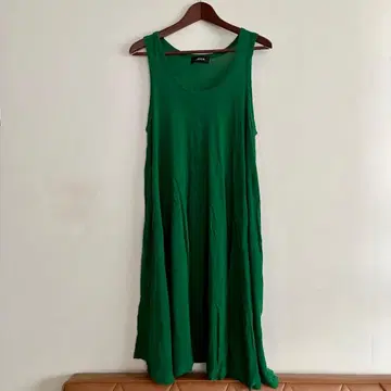 [ zucca 주카 ] 슬리브리스 티셔츠 원피스 그린 M 개더