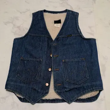 80s Wrangler 보아 베스트 USA제 다크 네이비