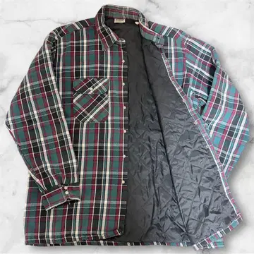 90s USA제 FIVEBROTHER 충전솜 플란넬 셔츠 안감 퀼팅