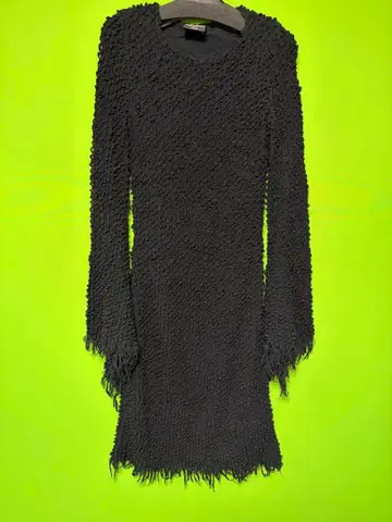 [ 이탈리아제 ] 고티에 페 버진 울 x 캐시미어 디자인 니트 블랙