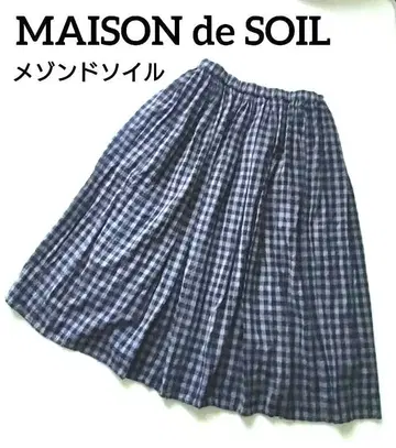 [ 새상품급 ] MAISON de SOIL 메종드소일 체크 울 스커트