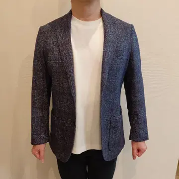 유나이티드 애로우즈 체크 무늬 자켓