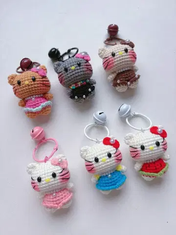 헬로키티 니트 스트랩 6개 세트