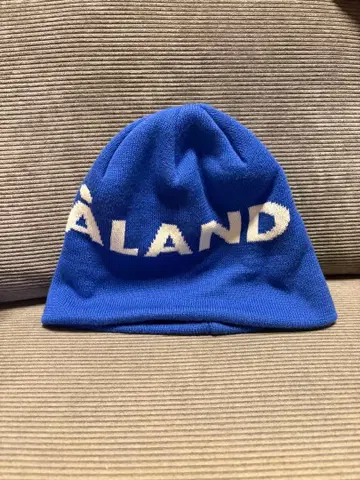 ALAND 파란색 로고 니트 모자 F 사이즈
