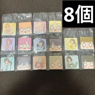 하스노소라 세가 럭키 쿠지 E상 스퀘어 캔뱃지 전 8종 세트 컴플리트