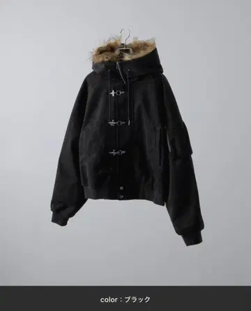 CLEL N-2B 파이어맨 테크 페이드 플라이트 자켓 블랙 S