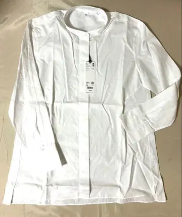 [ 미사용 새상품 ] 유니클로 +J 수피마 코튼 스탠드 카라 셔츠 XL