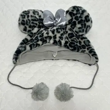 디즈니 팬캡 레오파드 무늬 그레이 미니