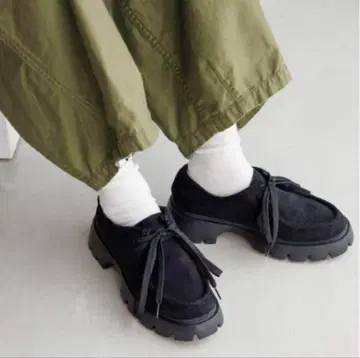 새상품급 니코앤드 통굽 모카신 신발 블랙 M