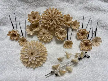 [ 성인식 시치고산 졸업식 ] 일본 정통의상 소품 머리 장식(화이트)