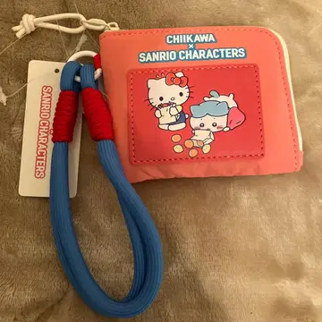 치이카와 산리오 캐릭터즈 컴팩트 지갑 하치와레 & 헬로키티