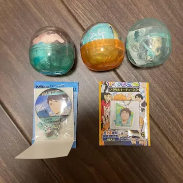 하이큐 캡슐 토이 캔뱃지 아크릴 키체인 오이카와 5점 세트