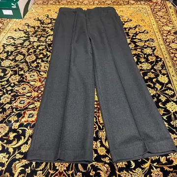 와이드 스트레이트 슬랙스 와이드 배기 슬랙스 그레이 센터라인