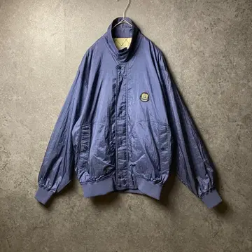 빈티지 블루종 파랑 와펜 스윙탑 안감 디자인 와이드 소매