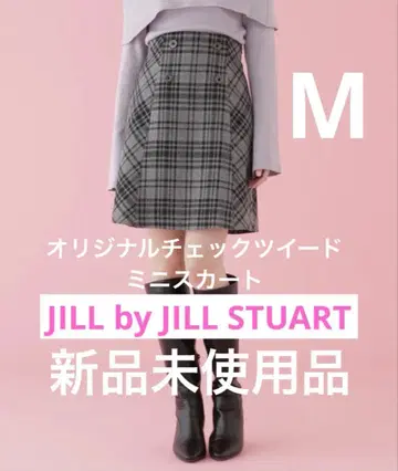 오리지널 믹스 트위드 체크 미니 스커트 M 사이즈 질 바이