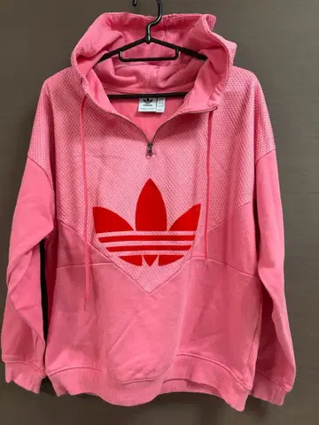 새상품급 아디다스 오리지널 지퍼 달린 트레이닝복 핑크 L