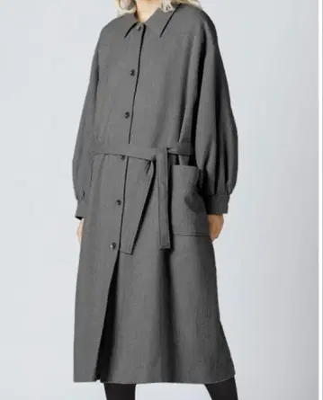 미즈이로 인드 셔츠 원피스 코트