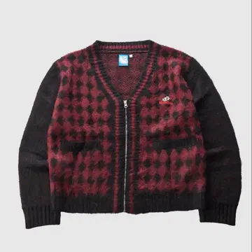 후즈후 갤러리 [ UNISEX ] 다이아 무늬 모헤어 지퍼 가디건