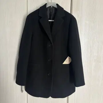 무인양품 재생 울 혼방 자켓 코트 블랙 사이즈 M