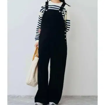 THREE FIFTY STANDARD 코듀로이 오버롤 L 블랙