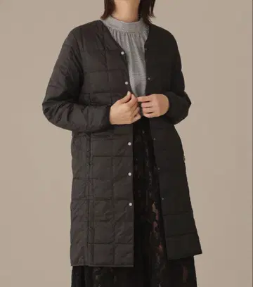 타이온 블랙 롱 다운 자켓