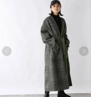 JEANASIS 노카라 리버서블 체크 코트