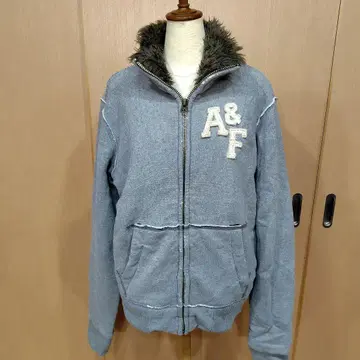 아바클로 두꺼운 속기모 자켓 사이즈 M 빈티지 가공 그레이