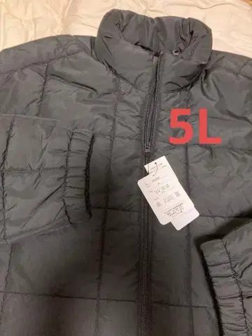 미사용 새상품 5L 블랙 퀼팅 풀 집업 자켓
