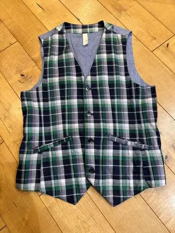 TAKEO KIKUCHI 체크 무늬 베스트