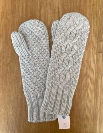 케이블 짜임 아란 짜임 니트 장갑 미튼 Sarry Scott