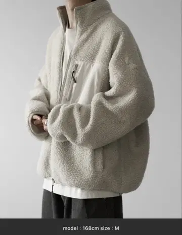 [ RUUBON ] 하이넥 보아 자켓 내추럴