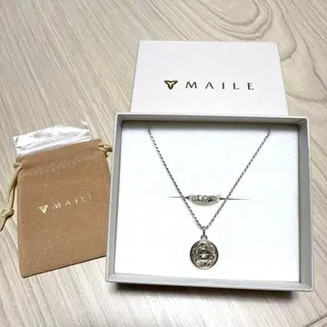 MAILE 925 실버 목걸이와 반지 세트