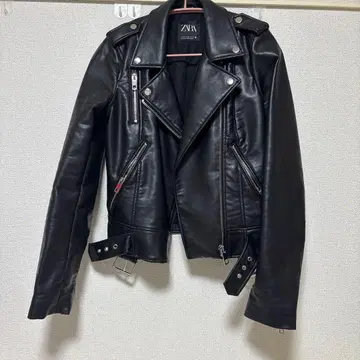ZARA 인조 가죽 라이더 자켓